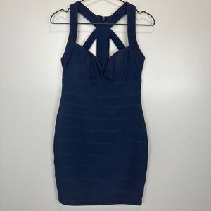 Nwt Macy's City Triangles Navy Bodycon Dress Womens Size 5